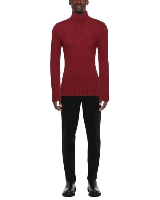 Tsd12 Red Turtleneck for men