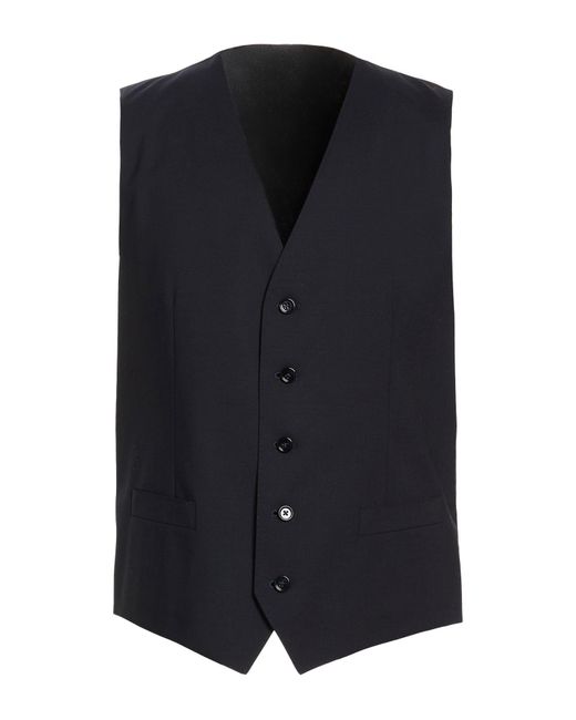 Dolce & Gabbana Blue Tailored Vest Virgin Wool, Silk for men