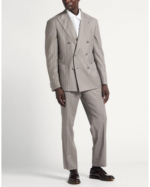 Tagliatore Gray Suit Virgin Wool, Elastane for men