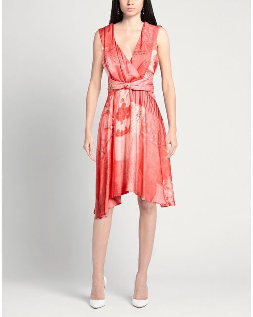 ELISA CAVALETTI by DANIELA DALLAVALLE Red Coral Mini Dress Viscose, Polyester