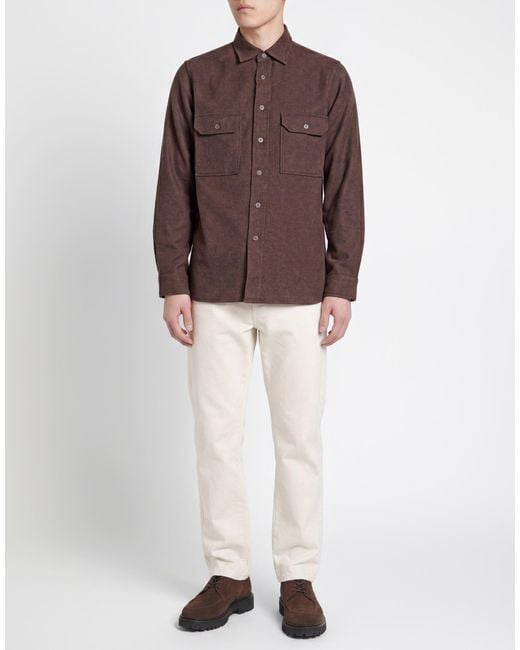 Xacus Brown Shirt Cotton for men