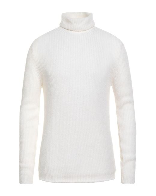 Vneck White Turtleneck for men