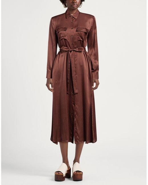 Antonelli Brown Midi Dress