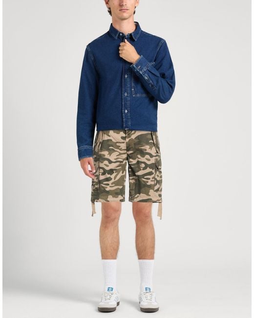 Liu Jo Gray Khaki Shorts & Bermuda Shorts Cotton, Elastane for men