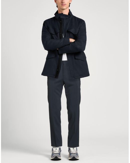 Boss Blue Pants Virgin Wool for men