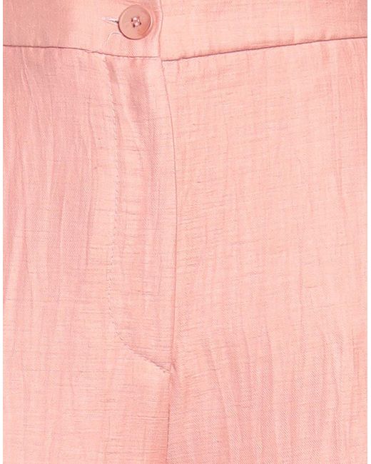 Kaos Pink Pants Linen, Viscose, Polyamide