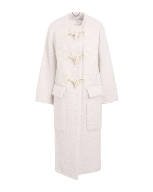Dorothee Schumacher White Light Coat Mohair Wool, Wool, Polyamide