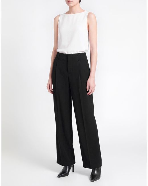 Vince Black Pants Viscose, Polyester