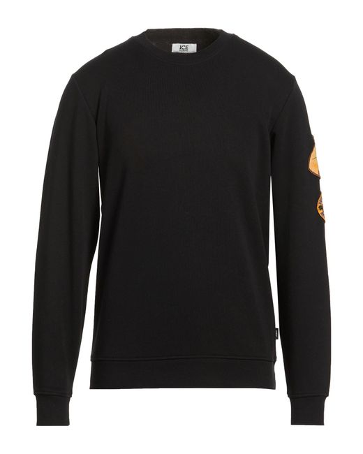 Ice Iceberg Black Sweatshirt Cotton for men