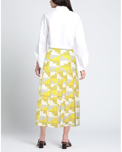 Anonyme Designers Yellow Midi Skirt