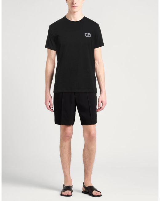 Valentino Garavani Black T-Shirt Cotton, Polyester for men