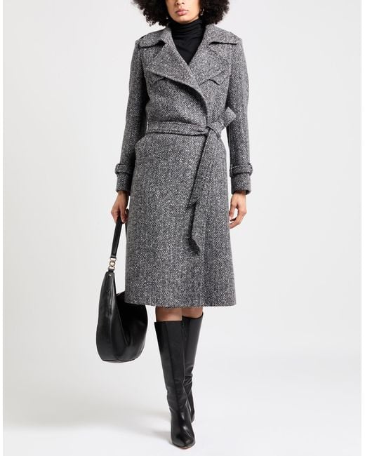 Tagliatore 0205 Gray Coat Virgin Wool, Polyamide, Polyester