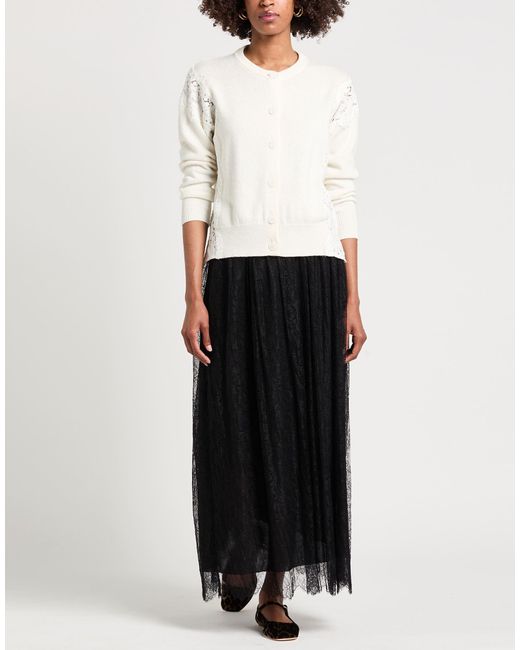 ViCOLO White Ivory Cardigan Viscose, Polyamide, Wool, Cashmere