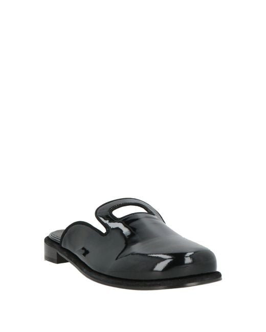 Calpierre Black Mules & Clogs Leather