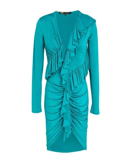 Babylon Blue Emerald Mini Dress Polyamide, Elastane