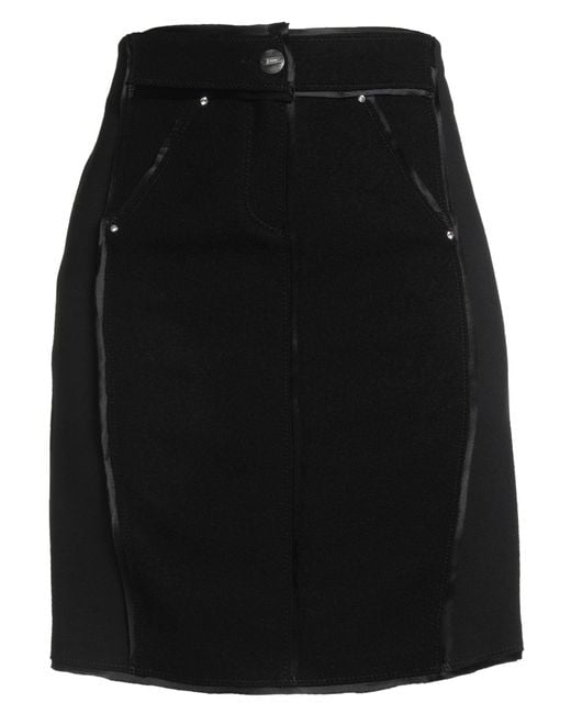 22 Maggio By Maria Grazia Severi Black Midi Skirt Nylon, Virgin Wool, Silk, Lyocell, Elastane