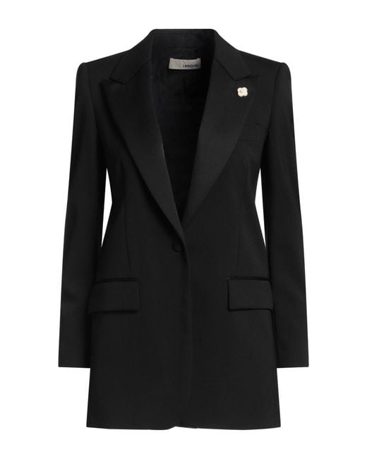 Lardini Black Blazer Polyester, Wool, Elastane