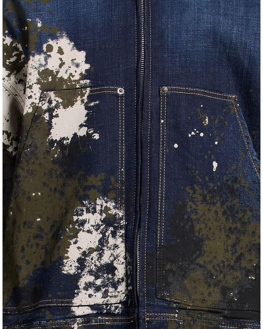 DSquared² Blue Denim Outerwear Cotton, Elastane for men