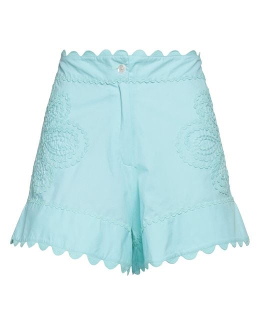 Juliet Dunn Blue Shorts & Bermuda Shorts Cotton