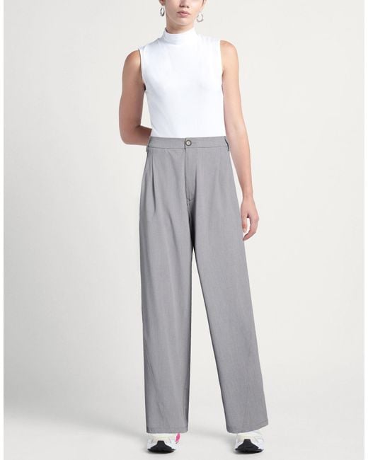 DARKPARK Gray Pants Polyester, Viscose, Wool, Elastane