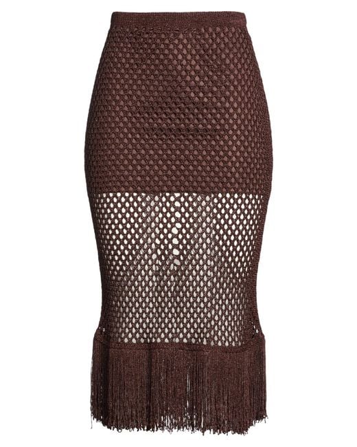 SIMONA CORSELLINI Brown Midi Skirts