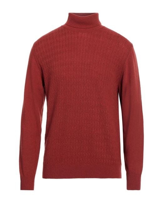 Angelo Nardelli Red Turtleneck for men