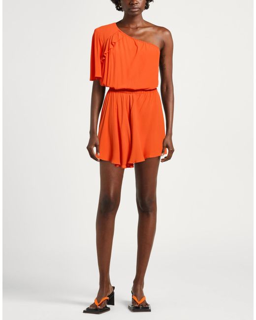 8pm Orange Mini Dress Acetate, Silk