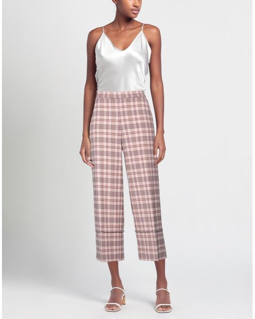 Diana Gallesi Pink Pants Polyester, Viscose, Elastane