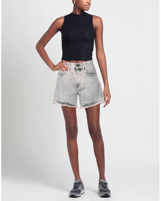 8pm Gray Denim Shorts