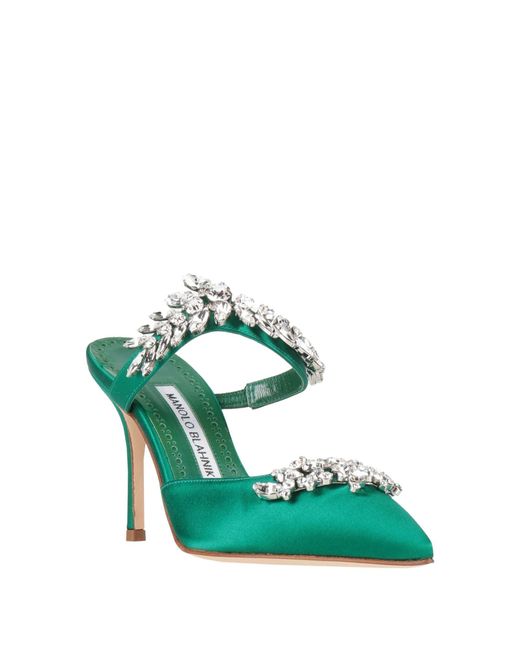 Manolo Blahnik Green Mules & Clogs