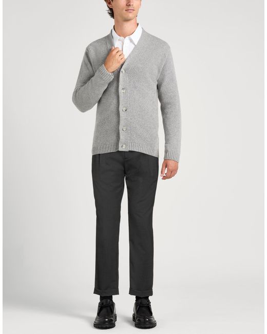 Berwich Gray Charcoal Pants Virgin Wool, Elastane for men