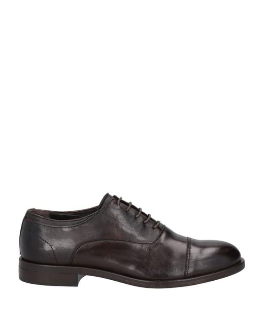 CafeNoir Brown Lace-Up Shoes Leather for men