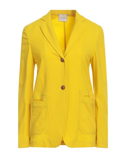 Alysi Yellow Crème Blazer Virgin Wool, Elastane