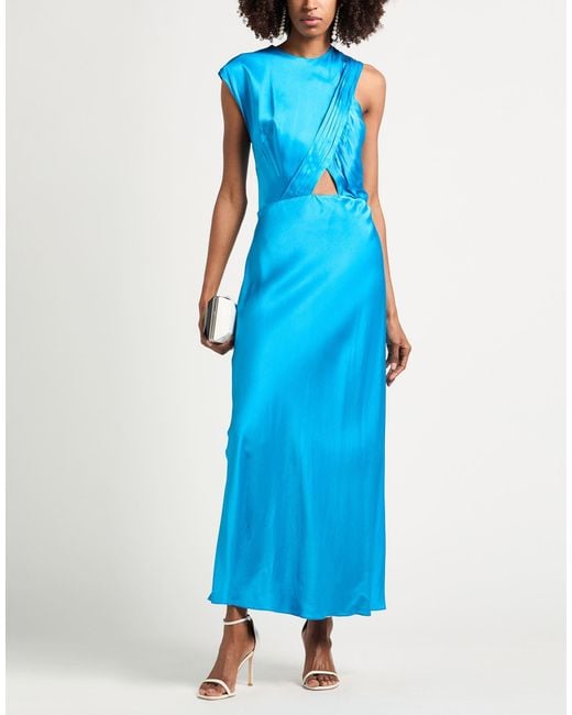 Sandro Blue Maxi Dress Viscose