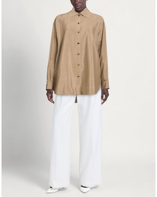 Quira Natural Khaki Shirt Silk, Cupro