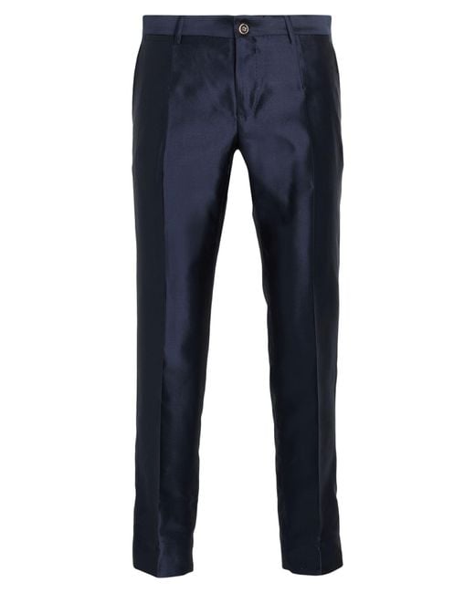Dolce & Gabbana Blue Pants Silk for men