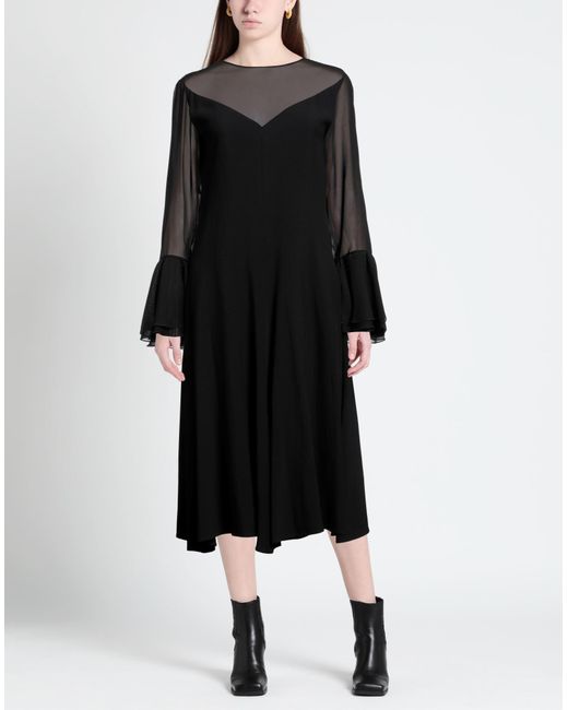Vestito Midi di Erika Cavallini Semi Couture in Black