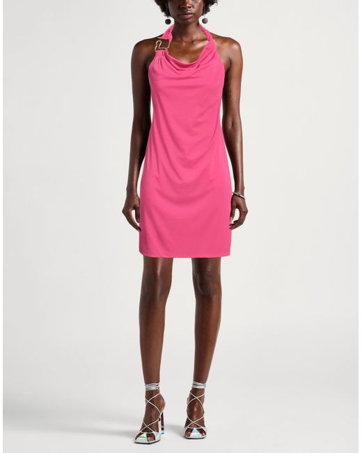 Just Cavalli Pink Fuchsia Mini Dress Polyester, Elastane