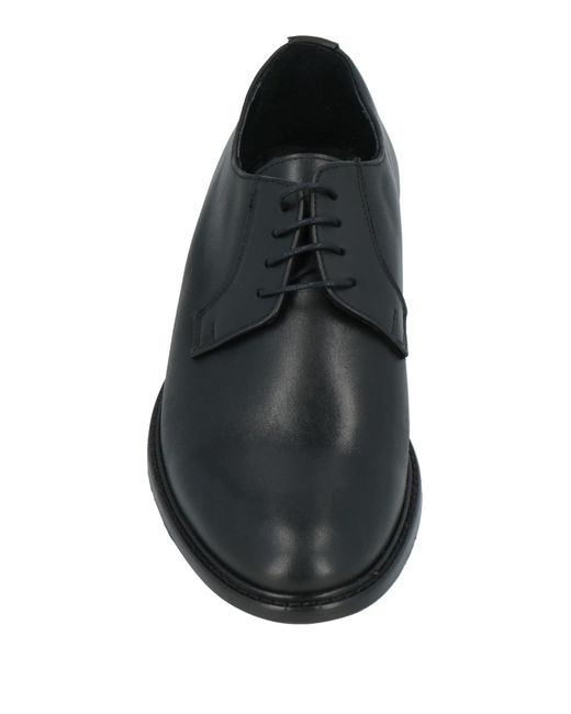 Loriblu Black Lace-Up Shoes Calfskin for men
