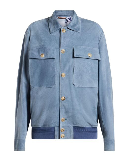 Jacob Cohen Blue Slate Jacket Polyester, Elastane for men