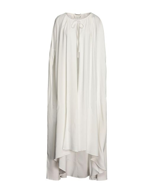 Alberta Ferretti Synthetic Overcoat in White | Lyst