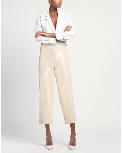 Peserico Natural Cream Pants Cotton, Polyester