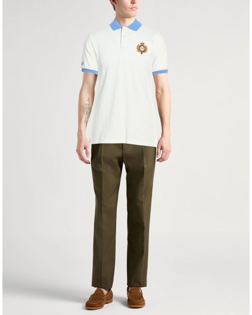 Polo Hackett de hombre de color White