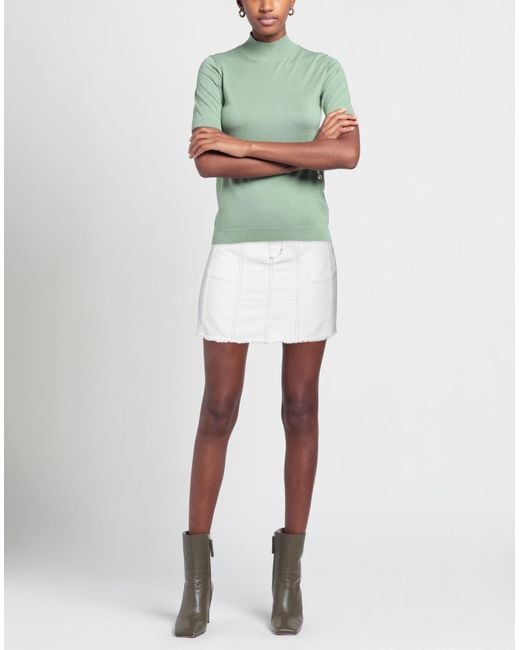 Liu Jo White Denim Skirt Cotton