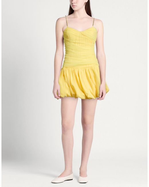Blugirl Blumarine Yellow Mini Dress Polyamide