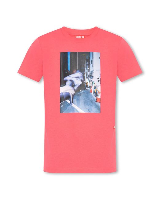 T-shirt DIESEL pour homme en coloris Pink