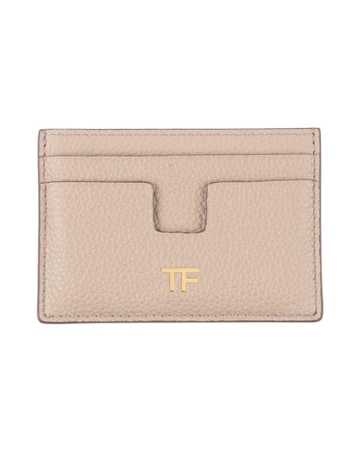 Tom Ford Natural Sand Cardholder Calfskin