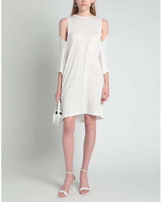 Ann Demeulemeester White Mini-Kleid