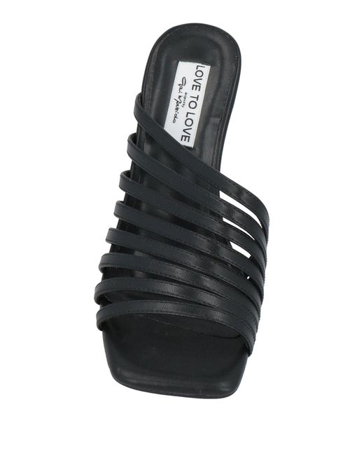 Gai Mattiolo Black Sandals