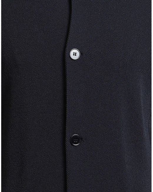 Emporio Armani Blue Midnight Cardigan Viscose, Polyamide for men